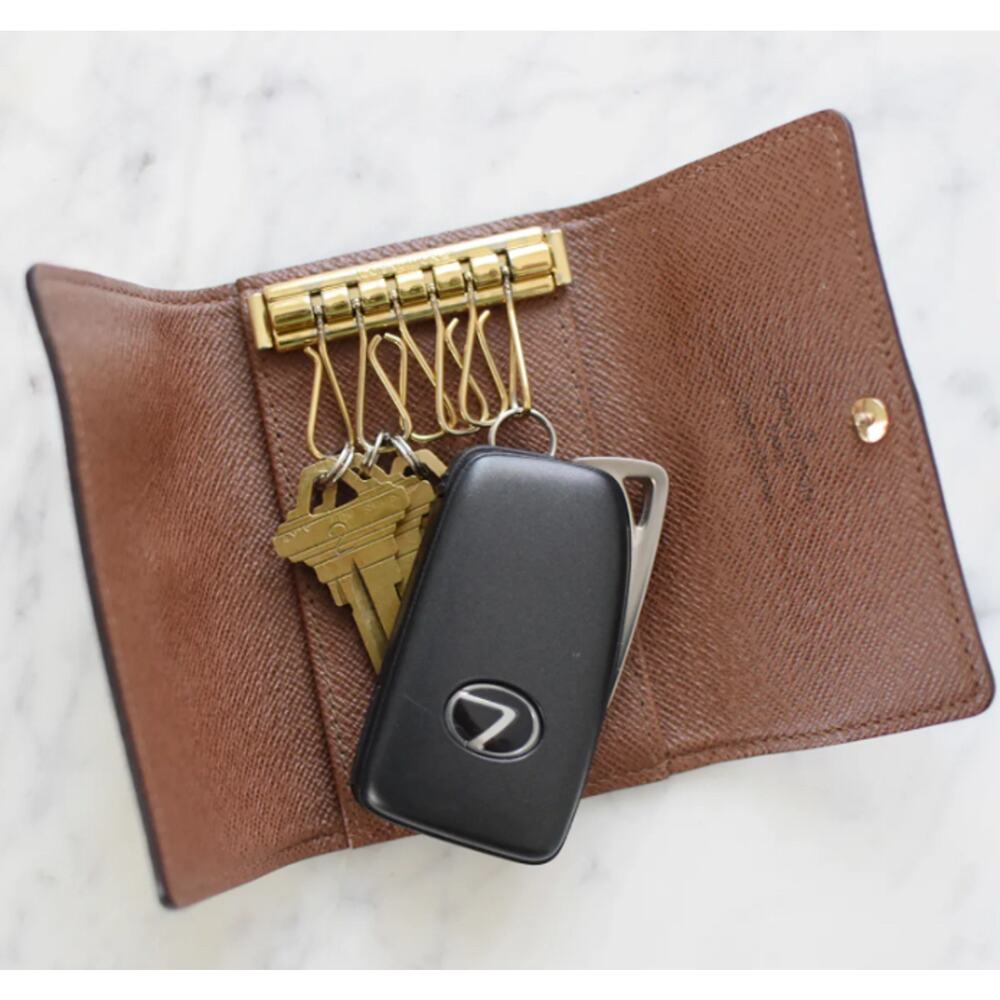 Louis Vuitton 6 Key Chain Holder SLG LV Monogram Print Wallet Keychain Canvas - Picture 14 of 15